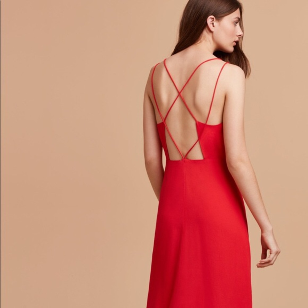 🆕 BNWT Aritzia Angelique dress. Scarlet!